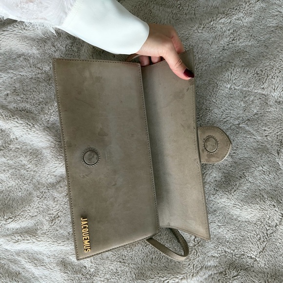 Jacquemus Beige Long Bambino Suede Purse - Picture 4 of 5